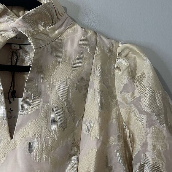 TUCKERNUCK Tan Fil Coupe Palmerston Dress Medium NEW Garden Floral Formal - Picture 6 of 14